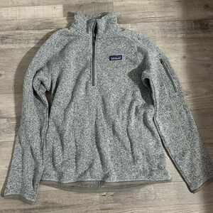 Patagonia Gray Quarter-Zip Fleece Pullover